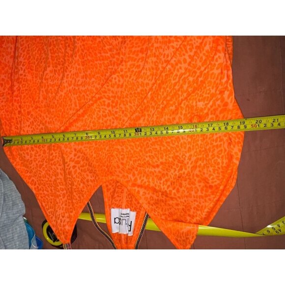 PITUSA Grecian V Neckline Sleveless Women's Maxi Dress Size M Tangerine - Picture 9 of 11